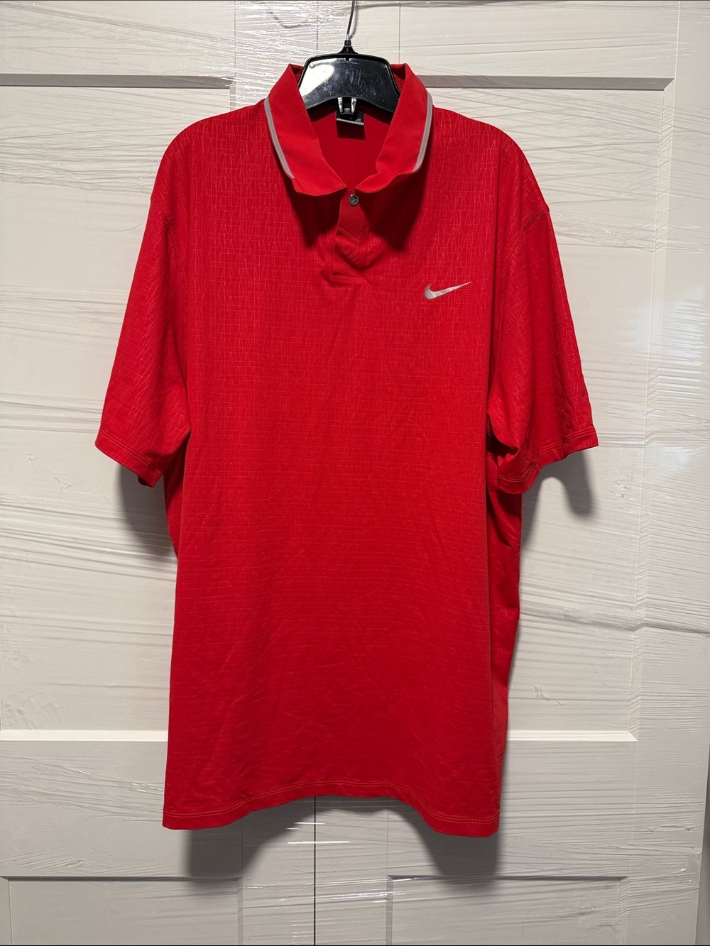 Nike Men’s Tiger Woods Red Polo Shirt with Reflective Swoosh